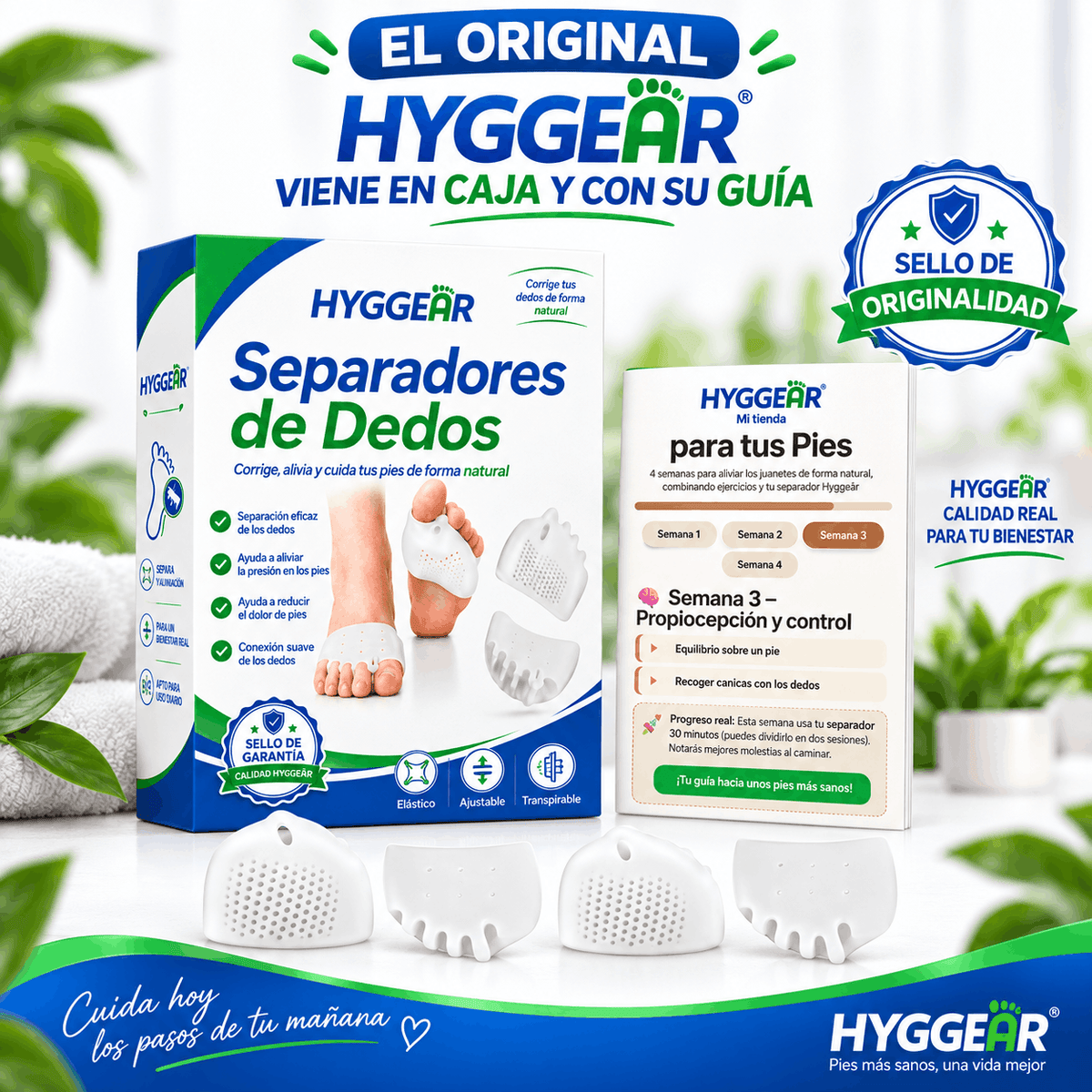 Separadores de Dedos Hyggear (2 PIEZAS DERECHO . IZQUIERDO)
