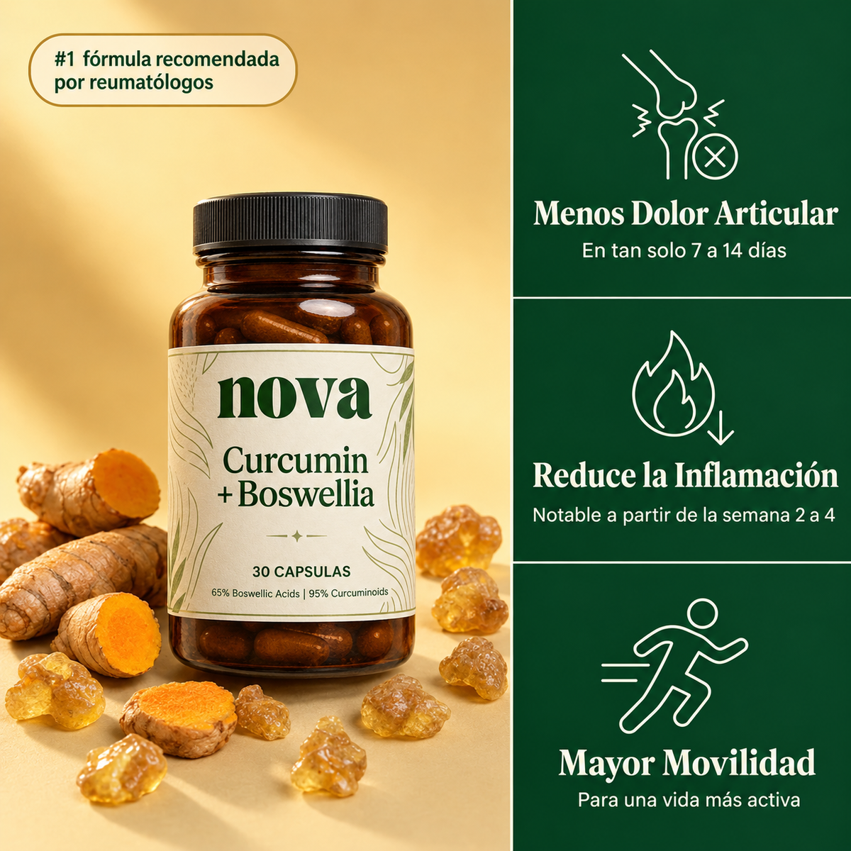 ¡Eliminá el dolor articular! | Curcumin + Boswellia NOVA™