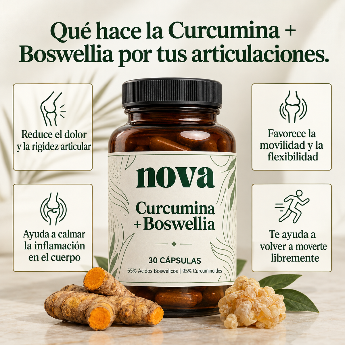 ¡Eliminá el dolor articular! | Curcumin + Boswellia NOVA™