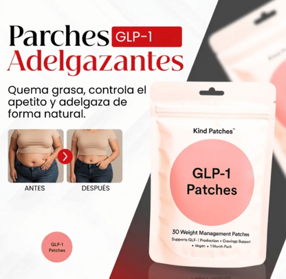 Kind Patches™ Parches Adelgazantes GLP-1 - Controla tu Peso Fácil y Seguro 30 parches