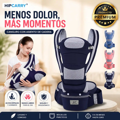 HipCarry® | Canguro Porta Bebé con Asiento de Cadera