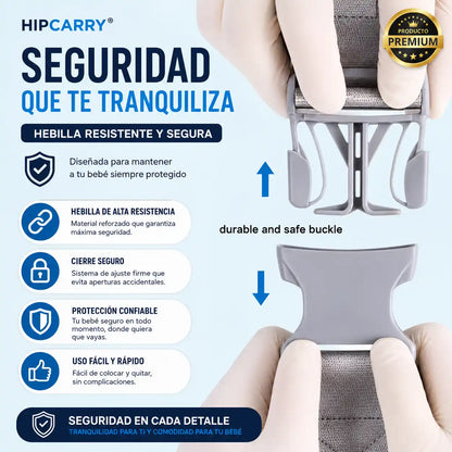HipCarry® | Canguro Porta Bebé con Asiento de Cadera