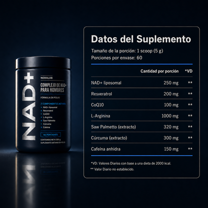 NoxaLab® Complejo de NAD+ 7 en 1 en Polvo