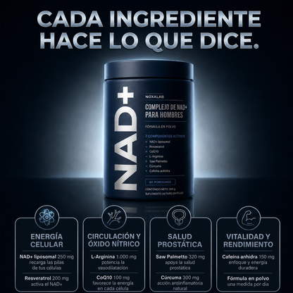 NoxaLab® Complejo de NAD+ 7 en 1 en Polvo