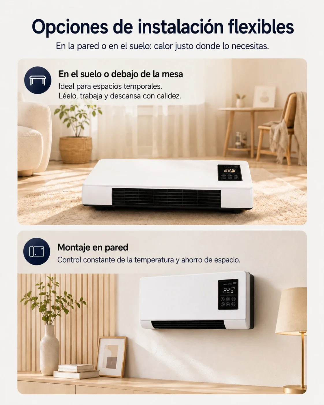 Aire acondicionado portátil de pared 2 en 1 ClimaDuo (frío y calor)